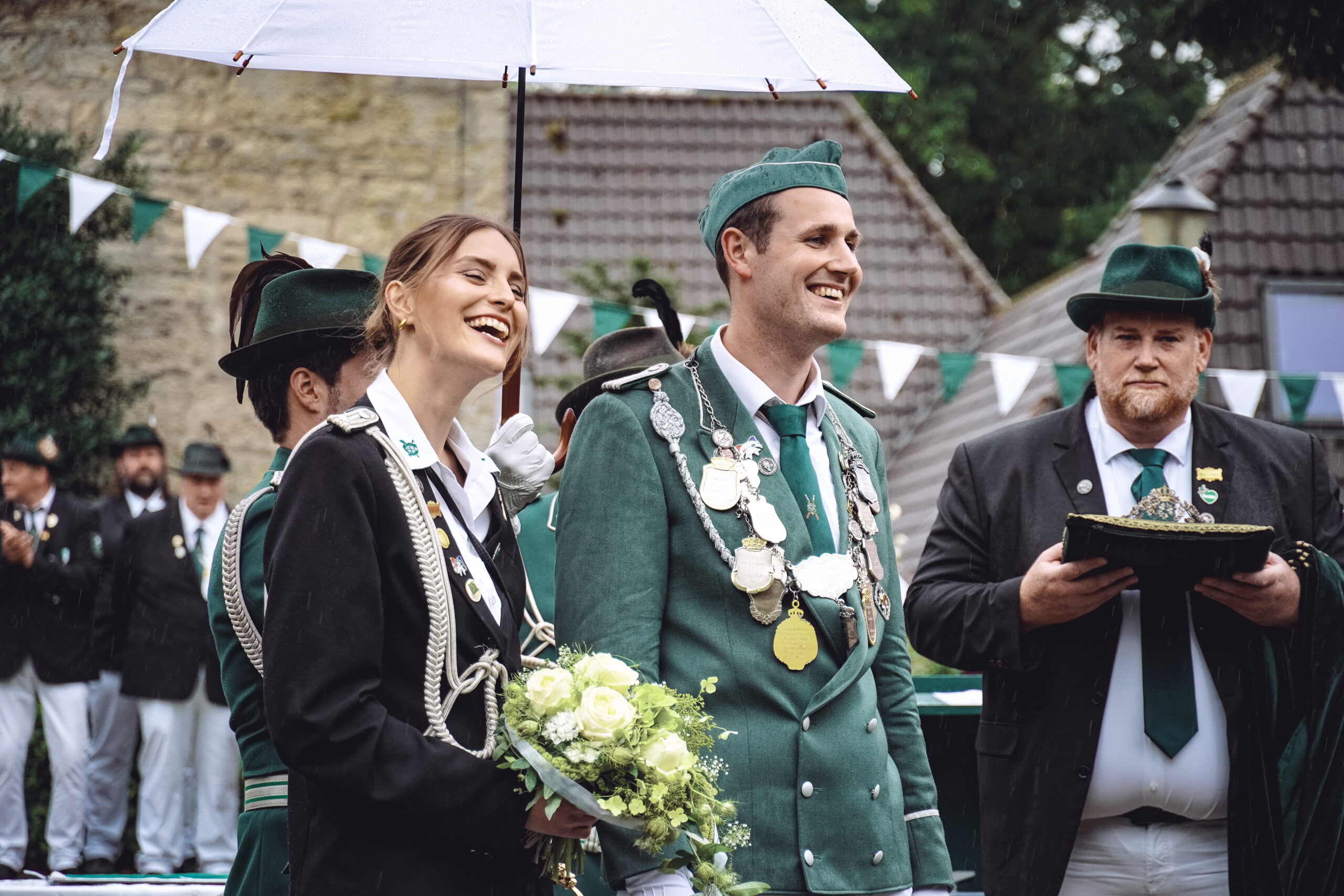 Foto des Schützenkönigs Daniel Lienkamp und seiner Königin Lisa Wiggering